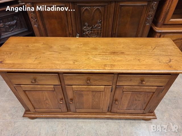 Луксозен комод, скрин, бюфет, шкаф дъб масив , снимка 10 - Шкафове - 52711841