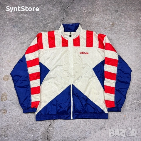 Рядка Vintage Adidas "All Nations" Windbreaker – 90-те години – XL