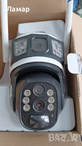 Двойна соларна безжична въртяща камера 4G 6MP 10zoom работи с СИМ SIM карта мобилни данни от тел. оп, снимка 8 - Други - 51219045