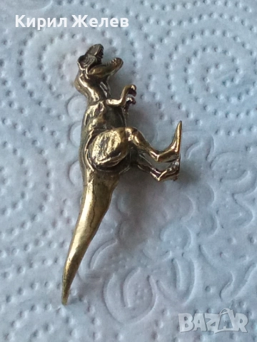 Малка бронзова фигура на тиранозавър 52524, снимка 4 - Антикварни и старинни предмети - 52730240