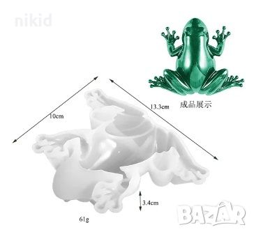 3D Голяма жаба силиконов молд форма смола фондан гипс шоколад сапун декор, снимка 2 - Форми - 45641466