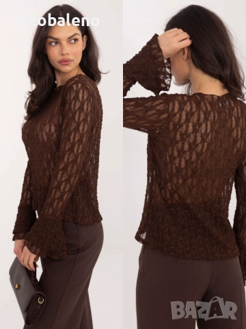 Дамска блуза с разкроени ръкави, 4цвята , снимка 10 - Блузи с дълъг ръкав и пуловери - 52856360