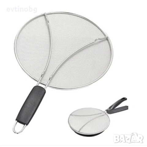 Цедка против пръски от неръждаема стомна с дръжка, 29см, снимка 3 - Аксесоари за кухня - 54042653