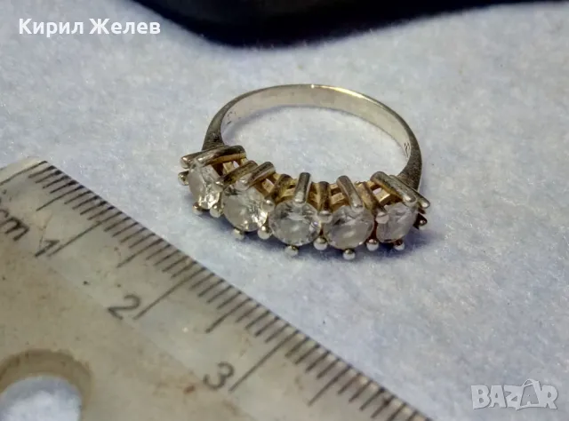 АВТОРСКИ СКЪПОЦЕНЕН СРЕБЪРЕН ПРЪСТЕН СРЕБРО 925 с ПЕЧАТ на БИЖУТЕРА и ФАСЕТИРАНИ СКЪПИ ЦИРКОНИ 50131
