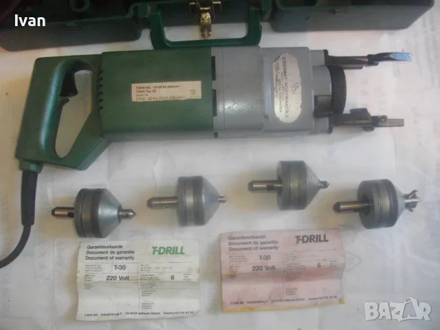 ЕЛ. МАШИНА ЗА ПРОБИВАНЕ И ФОРМОВАНЕ ЗА ТРОЙНИЦИ РАЗКЛОНЕНИЯ МЕДНИ ТРЪБИ T-DRILL T-30 ПЪЛЕН КОМПЛЕКТ, снимка 6 - Други инструменти - 50350069