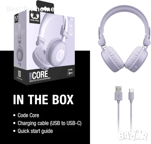 Bluetooth слушалки с микрофон и гласов асистент,3 цвята-черен, лилав, кремав, снимка 6 - Bluetooth слушалки - 51062907