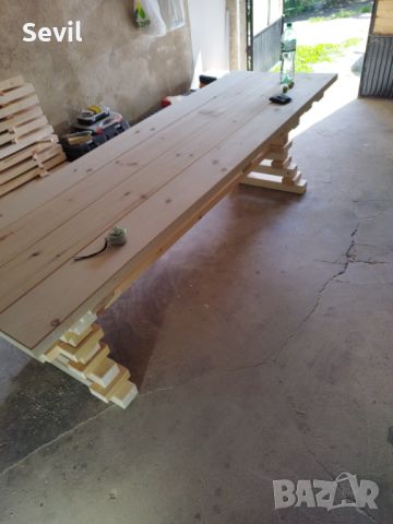 Масивна дървена маса , снимка 4 - Маси - 45701073