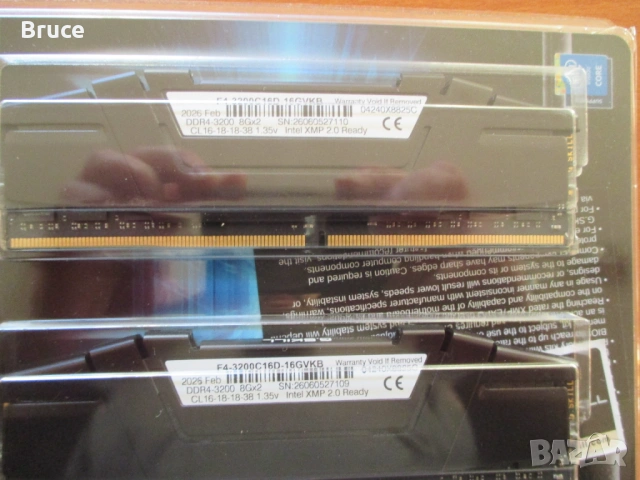 Памет G.SKILL RipjawsV 16 GB (2x8GB) DDR4 3200MT/s, НОВИ, снимка 2 - RAM памет - 54175662