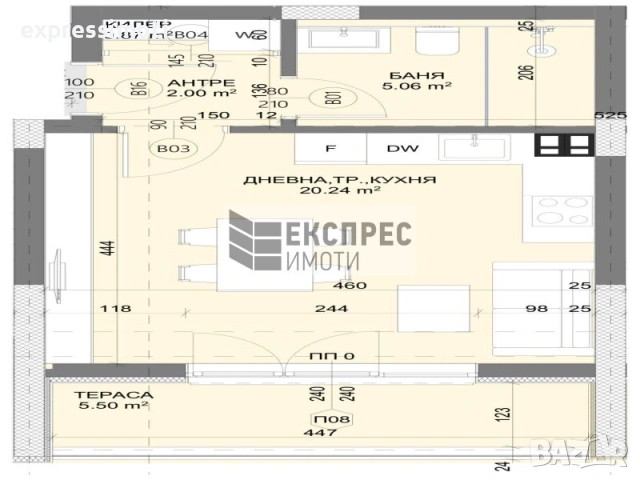 Студио в затворен комплекс, до морето, снимка 2 - Апартаменти - 54065964