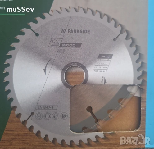 диск за циркуляр на Парксайд 48 зъба 210мм диаметър Parkside , снимка 2 - Други инструменти - 51369104