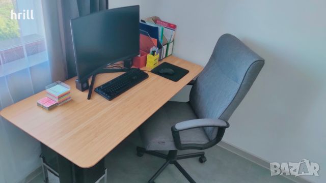 Офис стол Mark Adler от сив плат нови с гаранция, снимка 3 - Столове - 45537204