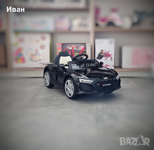 ПРОМОЦИЯ ДО 31.12!НОВО!Акумулаторна кола Audi R8 BLACK с 12V батерия,меки гуми, снимка 3 - Детски велосипеди, триколки и коли - 51740681