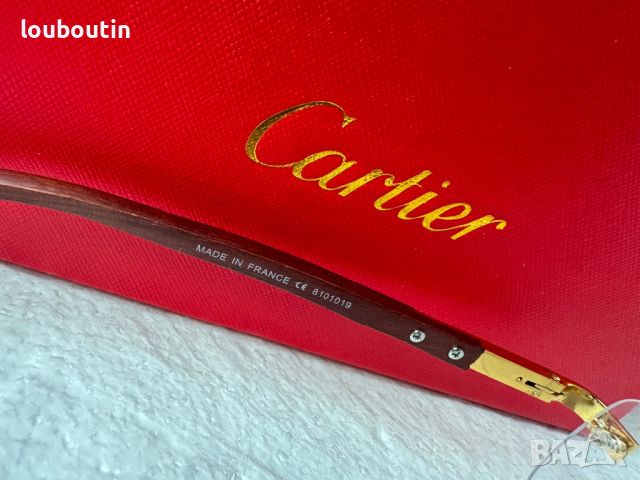Cartier висок клас мъжки слънчеви очила с дървени дръжки, снимка 14 - Слънчеви и диоптрични очила - 45870838