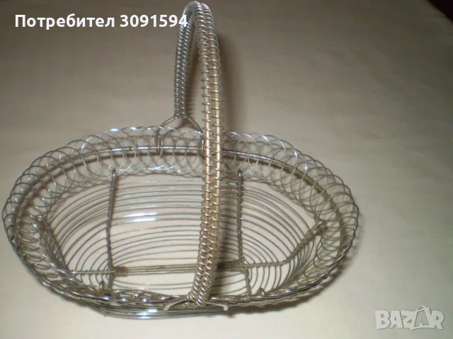 Метална кошницакошница  за плодове, плетена метална кошница плодове,  с дръжка, снимка 4 - Аксесоари за кухня - 50394831