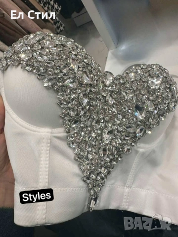 💎Ефектни дамски бюстиета С М Л размер, снимка 2 - Корсети, бюстиета, топове - 54075408