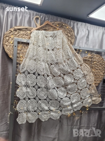 плетена покривка за диван или фотьойл -157/138, снимка 8 - Покривки за легло - 51829689