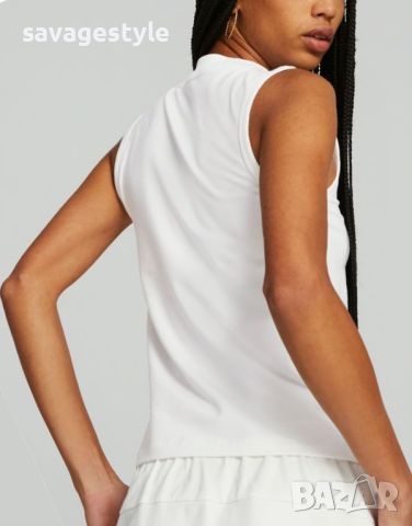 Дамски потник PUMA Essentials High Neck Tank Top White, снимка 2 - Потници - 45993823