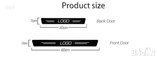 4 бр. протектори за прагове на автомобилни врати KIA, снимка 7 - Аксесоари и консумативи - 52731615