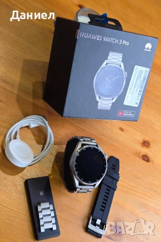 Tитаниев смарт часовник huawei watch 3 pro eSim , снимка 2 - Мъжки - 53511055