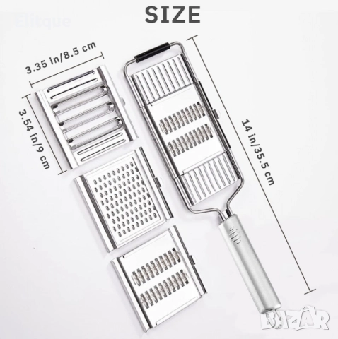 Кухненски инструмент за ренде с дръжка и три приставки , снимка 3 - Други - 52903974