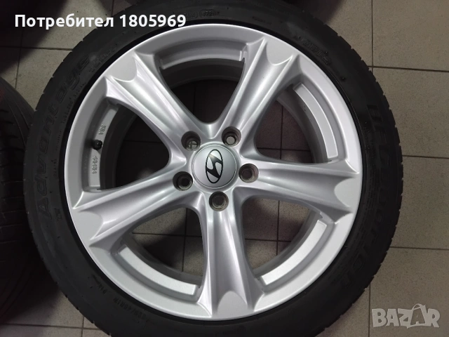 4бр. ал. джанти Hyundai/Kia 7x17 , 5x114,3 , ET45 , централен отвор 67,1мм, снимка 2 - Гуми и джанти - 53560549