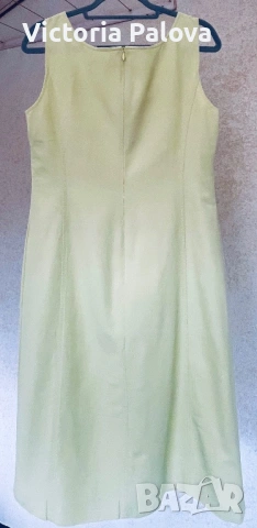 Елегантна маркова  рокля Cerruti 1881 в цвят лайм - стил „тих лукс", снимка 5 - Рокли - 53991231