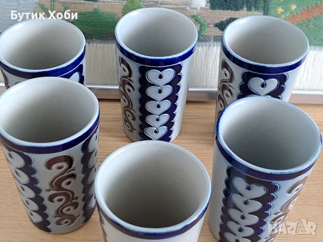 Комплект керамични чаши, Германия , снимка 6 - Антикварни и старинни предмети - 46189661