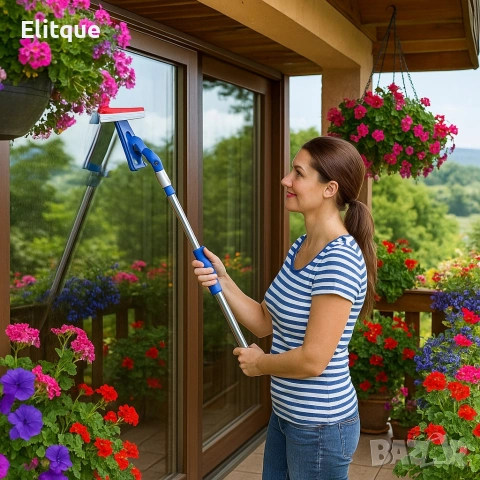 Микрофибърна стъклочистачка моп BLC MOP с телескопична дръжка