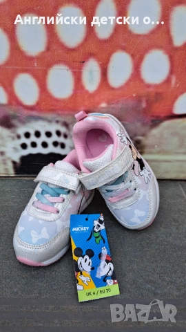Английски детски светещи маратонки с Мини Маус, снимка 4 - Детски маратонки - 51628700