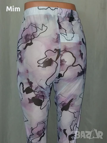 ZHENZI M/2XL Прозрачен еластичен клин в лилаво розово на черни фигури , снимка 6 - Клинове - 51268789