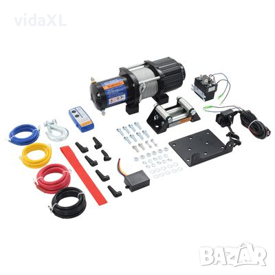 vidaXL Електрическа лебедка, 12 V, 4500 lbs, 2040 кг, с дистанционно（SKU:210447
