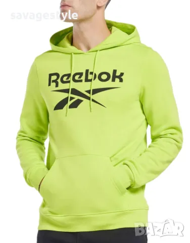 Мъжки суитчър REEBOK Identity Big Logo Fleece Hoodie Yellow, снимка 1 - Суичъри - 49218893