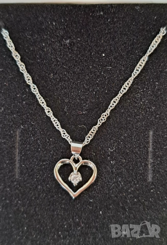 Сребърно колие 925, снимка 3 - Колиета, медальони, синджири - 51983826