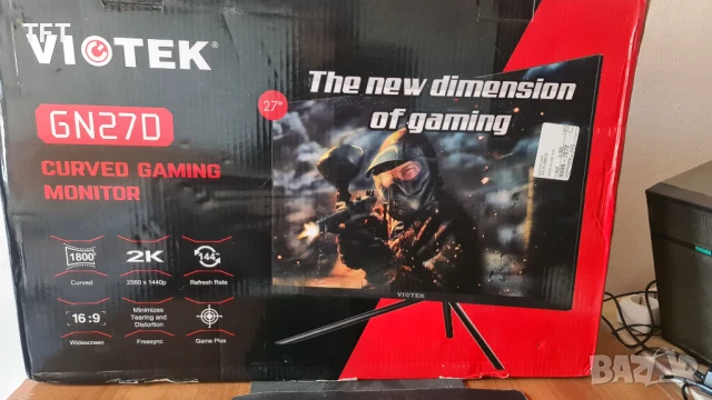2К Монитор Viotek GN27D – 27” 144Hz Curved, снимка 9 - Монитори - 46331803