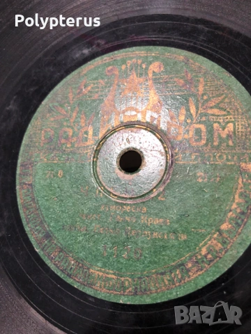 Стара българска шеллакова плоча, снимка 2 - Грамофонни плочи - 53532636