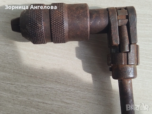 Стара немска ръчна дрелка (маткап). Дължина 38 см, снимка 2 - Антикварни и старинни предмети - 53694535