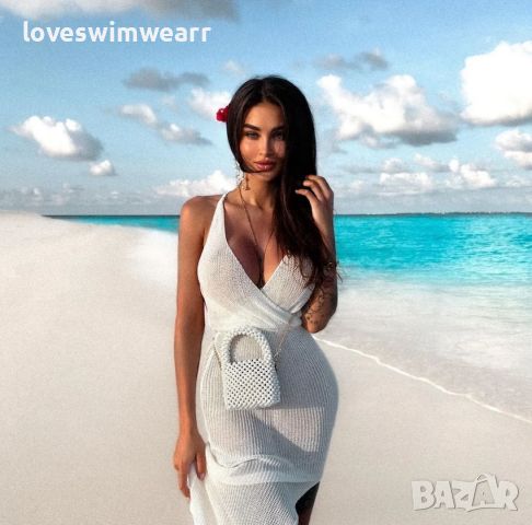Плажна рокля в цвят бял OLIVIA White, снимка 1 - Рокли - 45675051