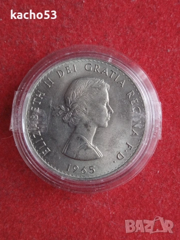5 шилинга 1965 г. Чърчил , Великобритания, снимка 2 - Нумизматика и бонистика - 54146449