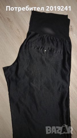 Черен летен панталон с широки крачоли, снимка 3 - Панталони - 45804829