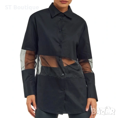 Риза памук и органза