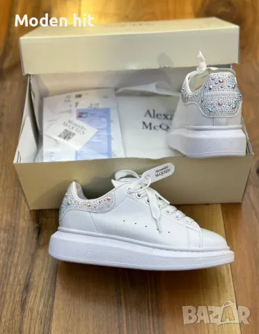 Alexander McQueen Дамски Маратонки С Кристали👟Дамски Спортни Обувки С Камъни Александър Макуин, снимка 2 - Маратонки - 49019403