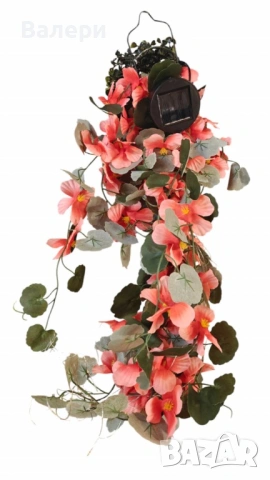  ПОСЛЕДНИ БРОЙКИ!!! Флорална светлинна декорация - LED Слънчева кошница с цветя, снимка 5 - Градински цветя и растения - 53206322