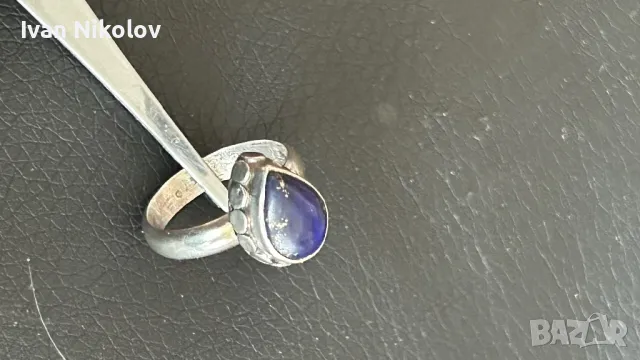 Сребърен пръстен лапис лазури, снимка 1