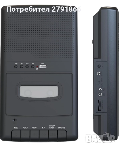 Преносим касетофон с отделен микрофон и вграден високоговорител, конвертиране на външен звук/касети , снимка 2 - Радиокасетофони, транзистори - 52857191