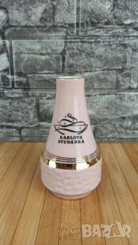 Чешки розов порцелан - ваза и пепелник, снимка 3 - Други - 51640118