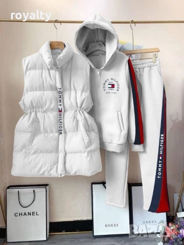 Tommy Hilfiger Бял Дамски Комплект От Три Части, снимка 2 - Спортни екипи - 52203511