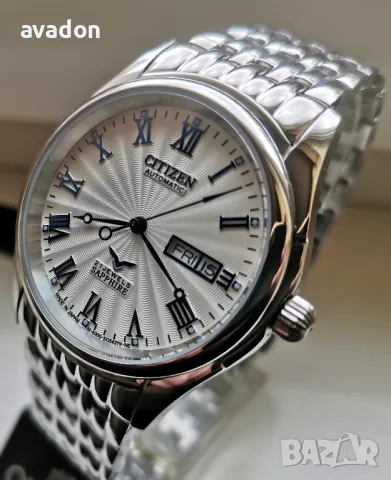 НОВ! Citizen automatic wr 50m Sapphire , снимка 2 - Мъжки - 48263850