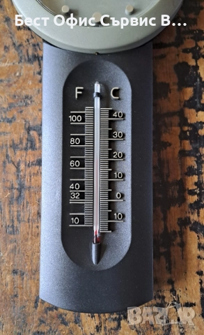 часовник стенен с термометър Хенкелс Henkels сив Aachen Design Germany Германия, снимка 5 - Стенни часовници - 52387465