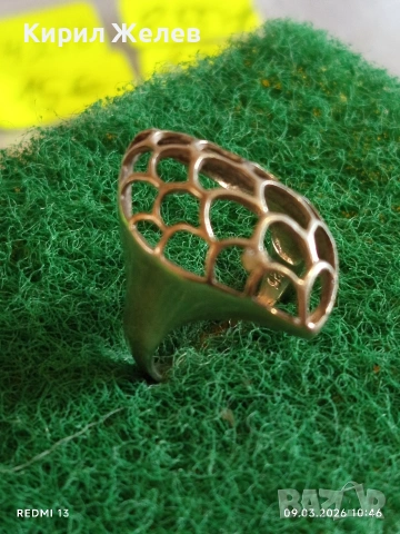 Винтидж ретро стил сребърен пръстен майсторска ръчна изработка 54210, снимка 4 - Пръстени - 53763614