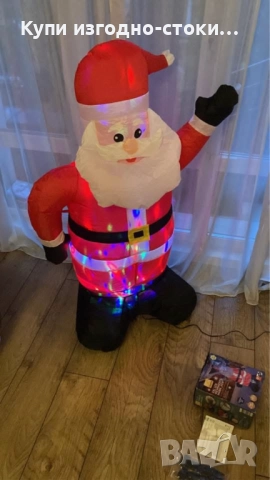 Коледна декорация - Дядо Коледа и Снежен човек 120см, снимка 2 - Други - 52386843